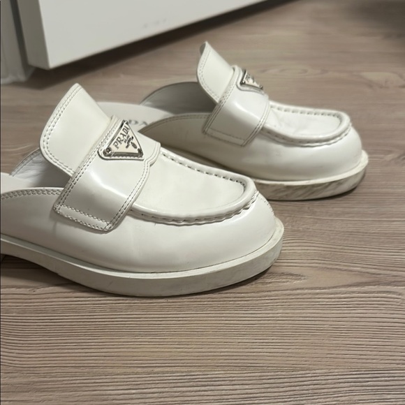 Prada Cream Slip-On Loafers - Picture 5 of 5